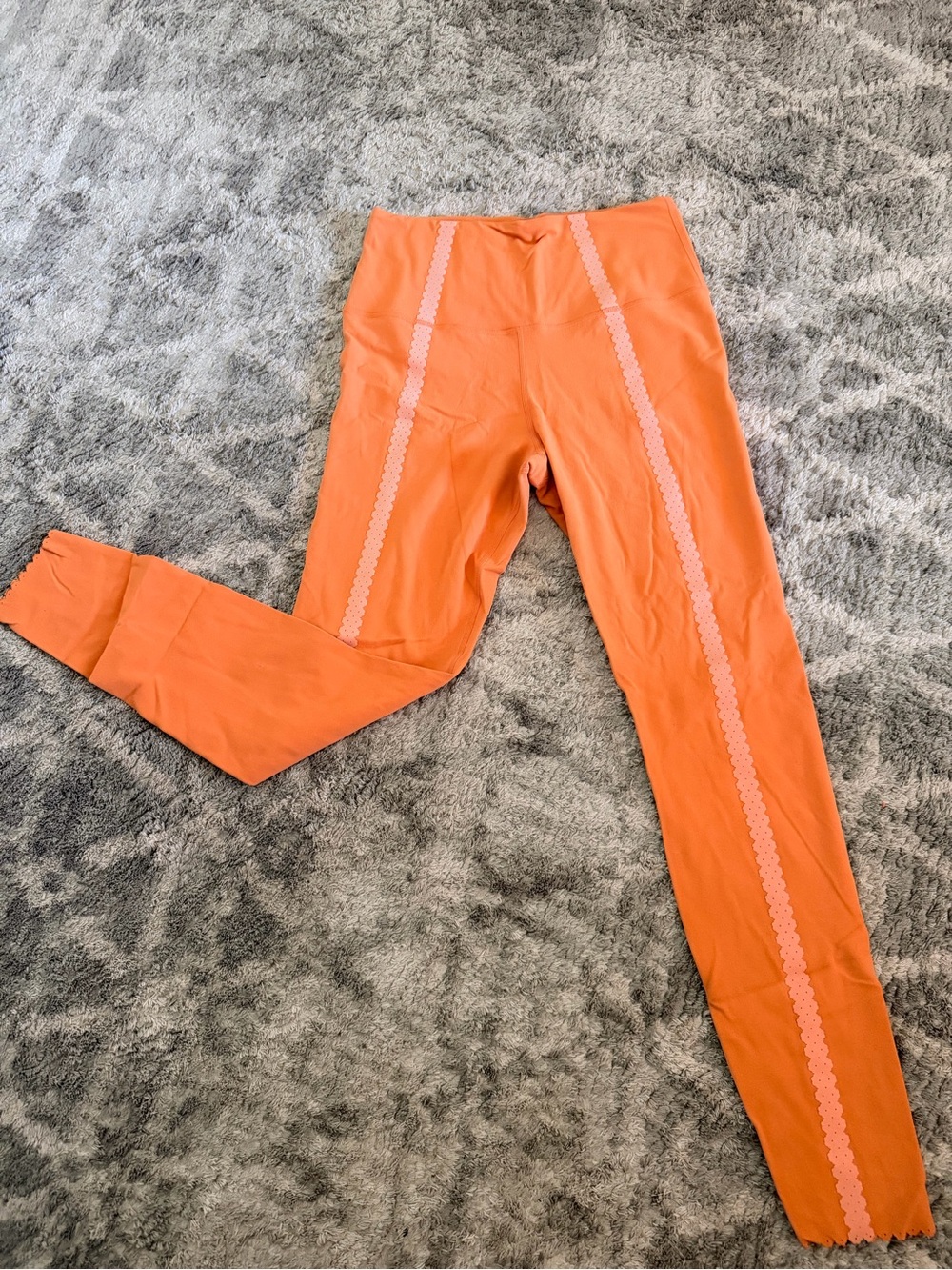 Nike Dri-Fit Orange Lace-Trim Leggings